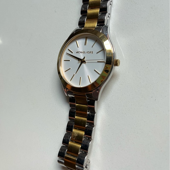 MICHAEL KORS Slim Runway Watch - Gold/ Silver - Picture 2 of 4